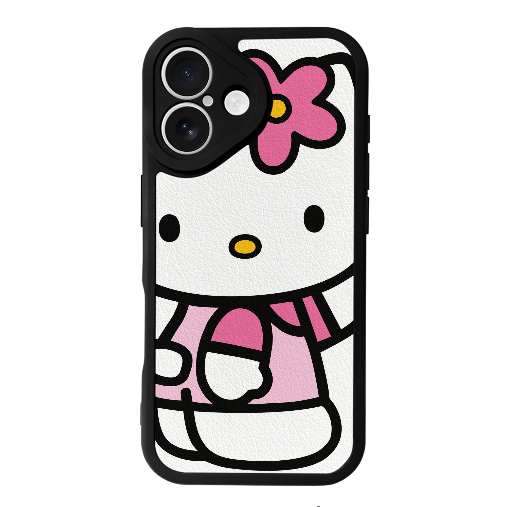 （画像用） Hello Kitty ハローキティ 【iPhone 16シリーズ対応】シリコンスマホケース（レザー調） 材質：シリコン
